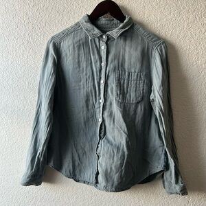 Outerknown Men’s Light Blue Organic Cotton Button Down‎ Shirt Medium Sustainable
